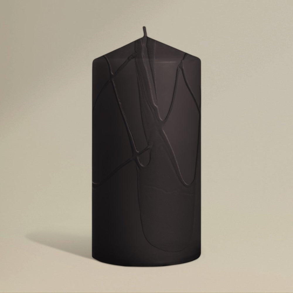Pillar candle 75x150mm splashed