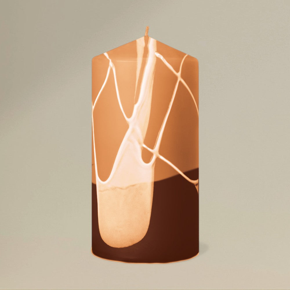 Pillar candle 75x150mm splashed
