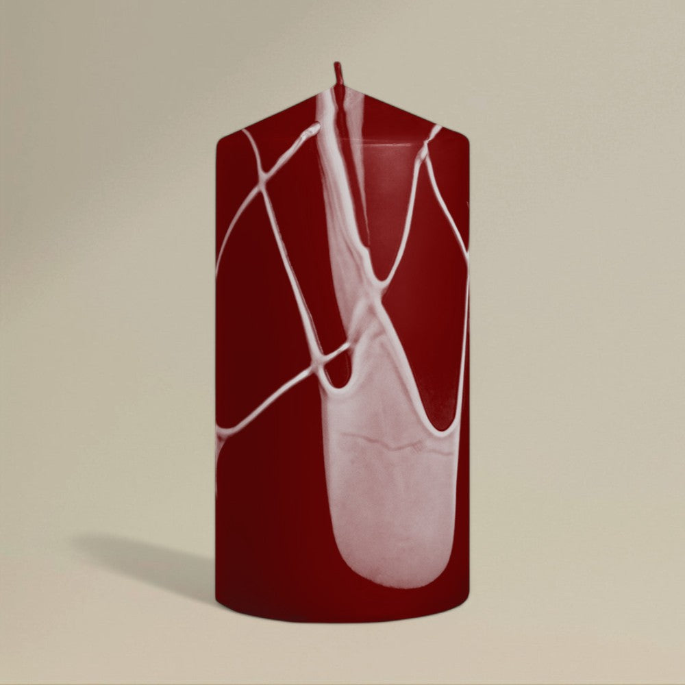 Pillar candle 75x150mm splashed
