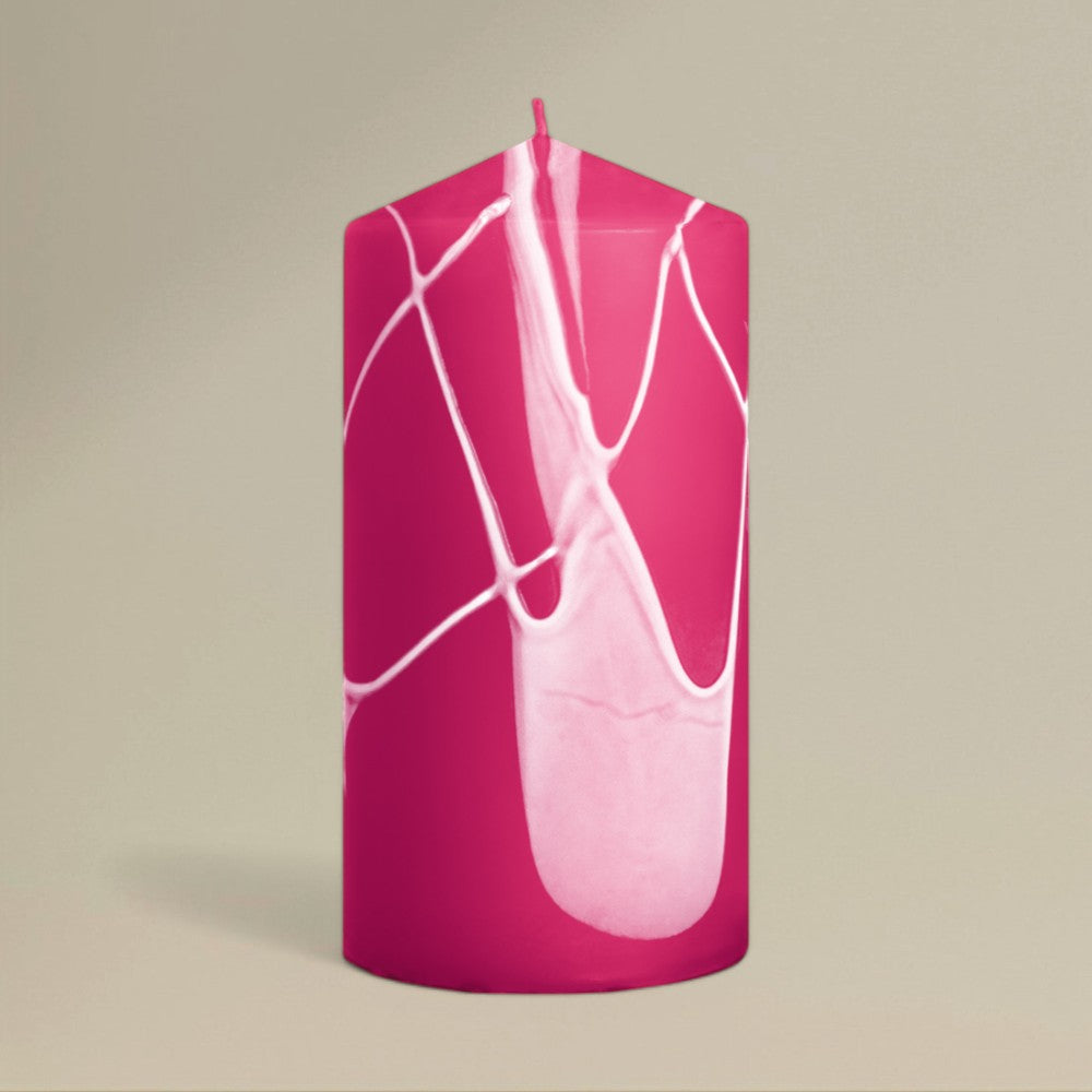 Pillar candle 75x150mm splashed