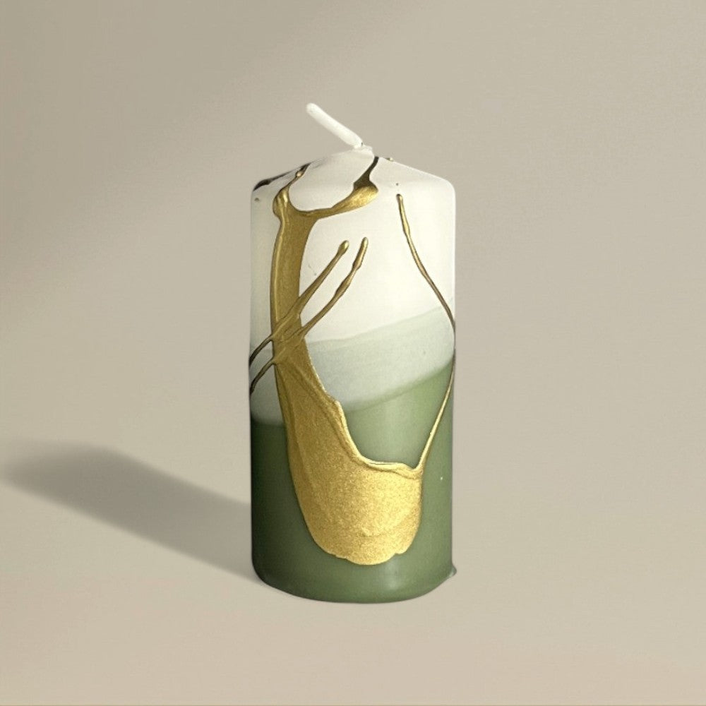 Pillar candle 75x150mm splashed