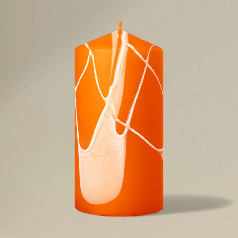 Pillar candle 75x150mm splashed
