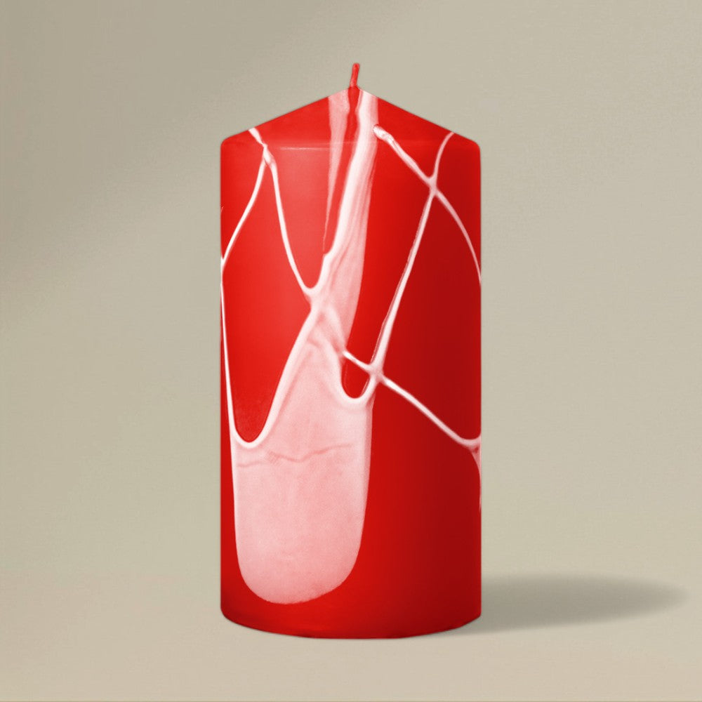 Pillar candle 75x150mm splashed