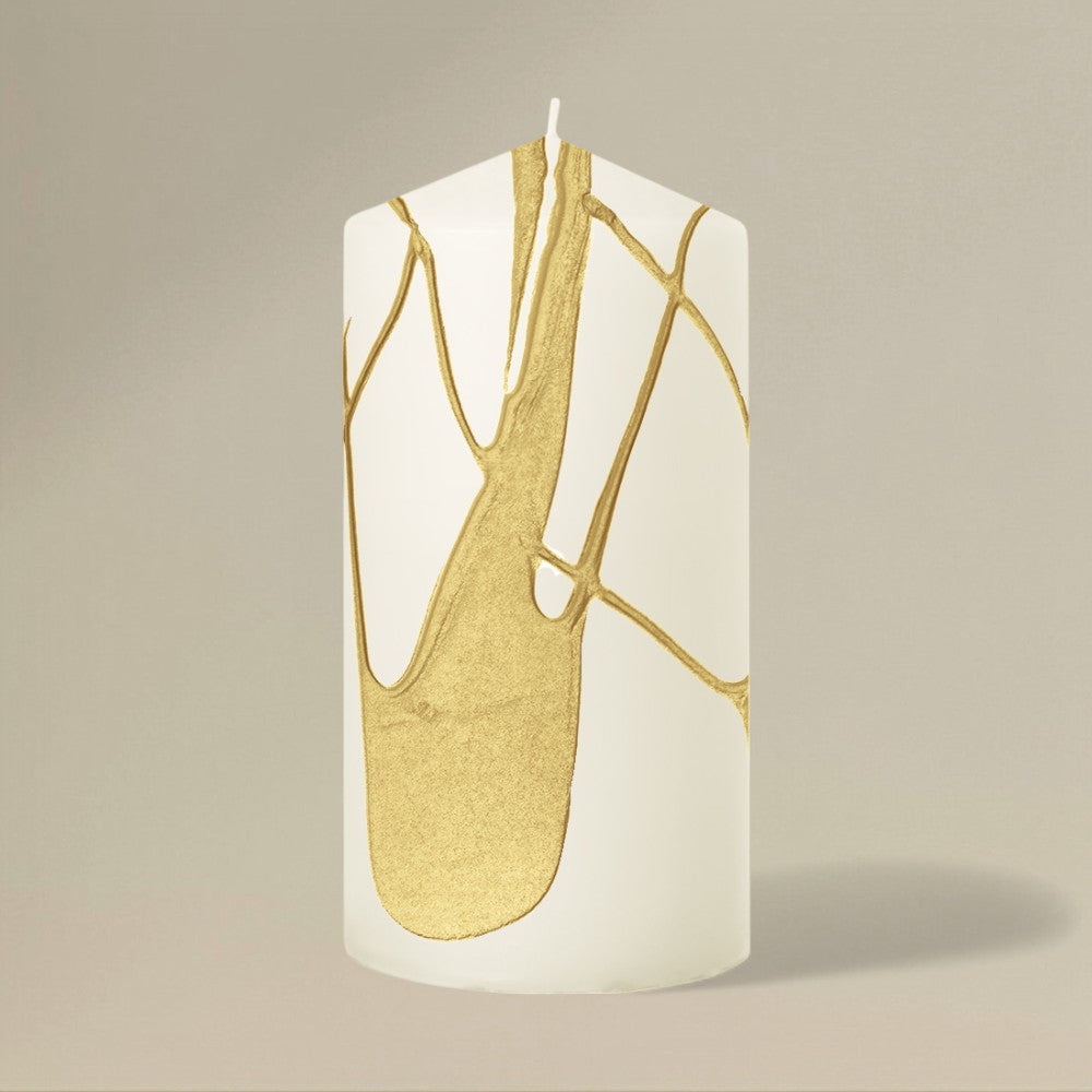 Pillar candle 75x150mm splashed