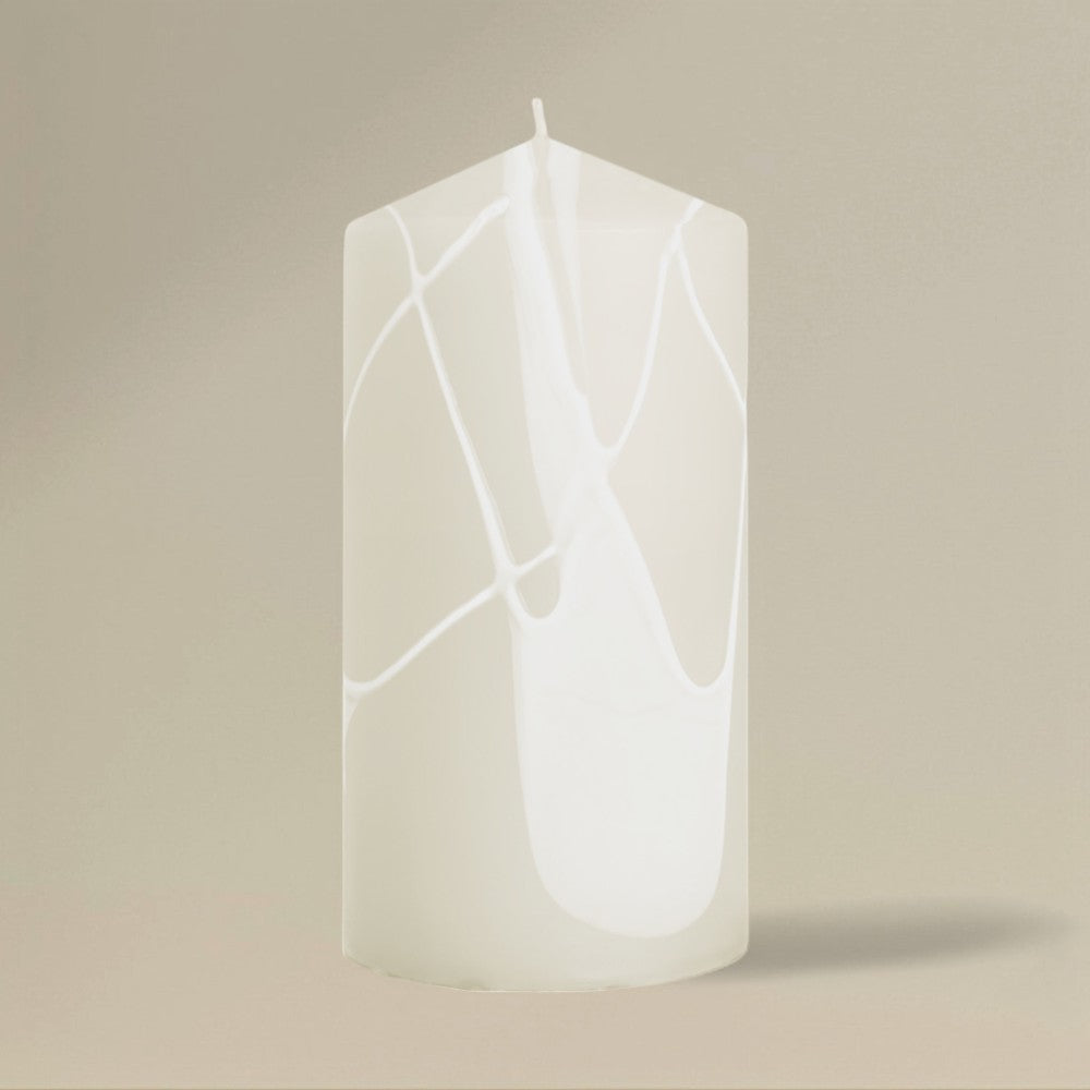 Pillar candle 75x150mm splashed
