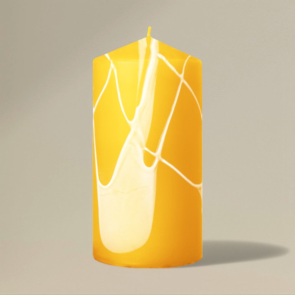 Pillar candle 75x150mm splashed