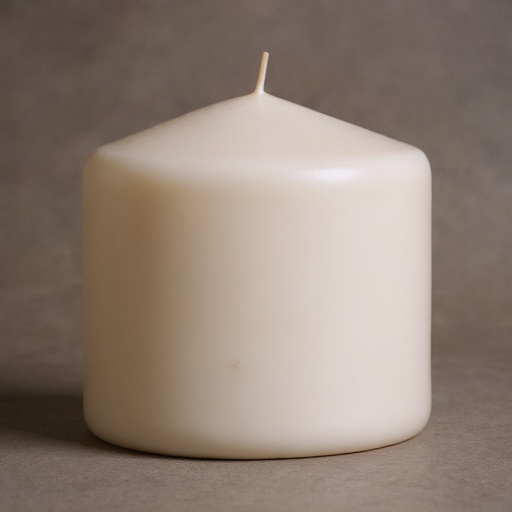 Pillar candle 75x75mm white 40 pieces