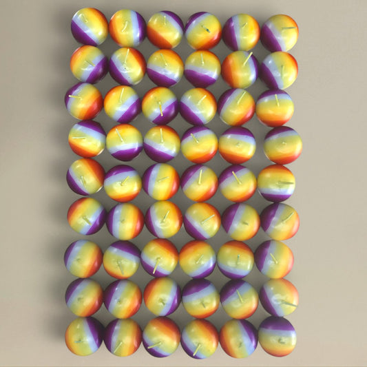 Floating Candle 7 Hour Multi Coloured Packet of 10