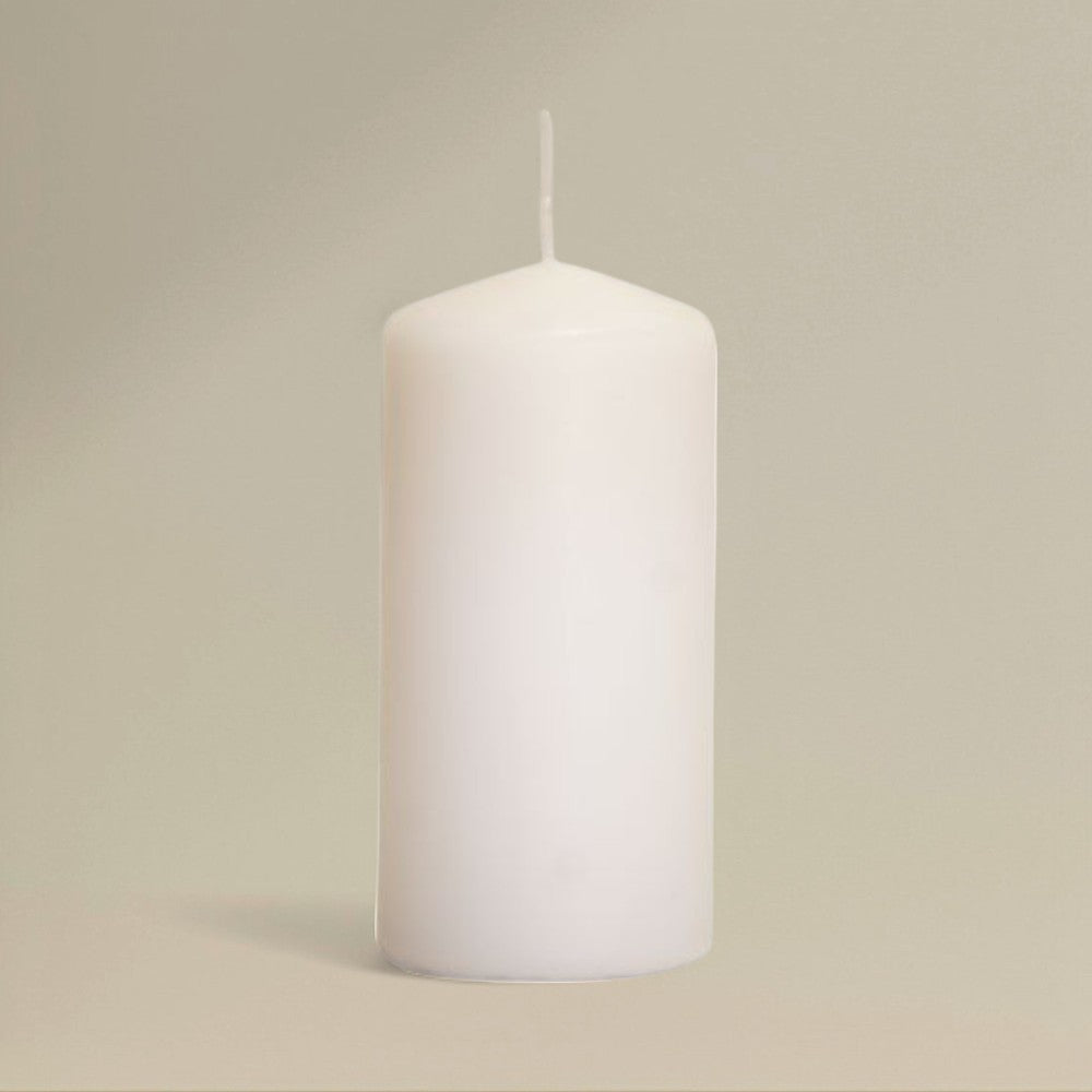 Pillar candle 50mm white - rawLight Design Pty Ltd