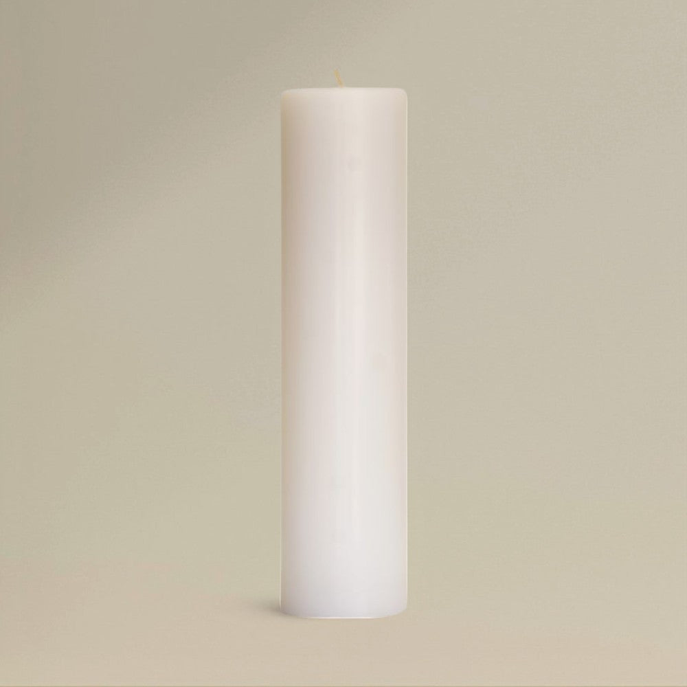 Pillar Candle 75mm Ivory Flat Top