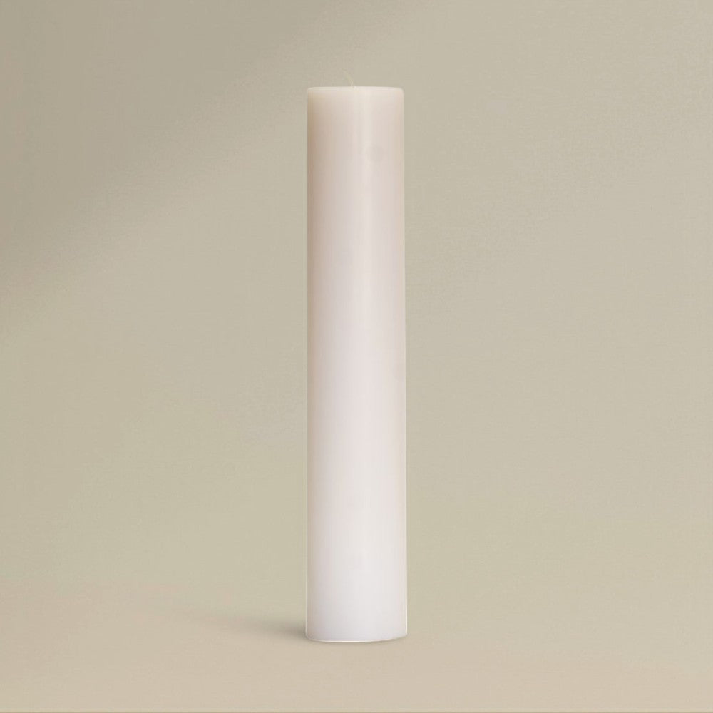 Pillar Candle 75mm Ivory Flat Top