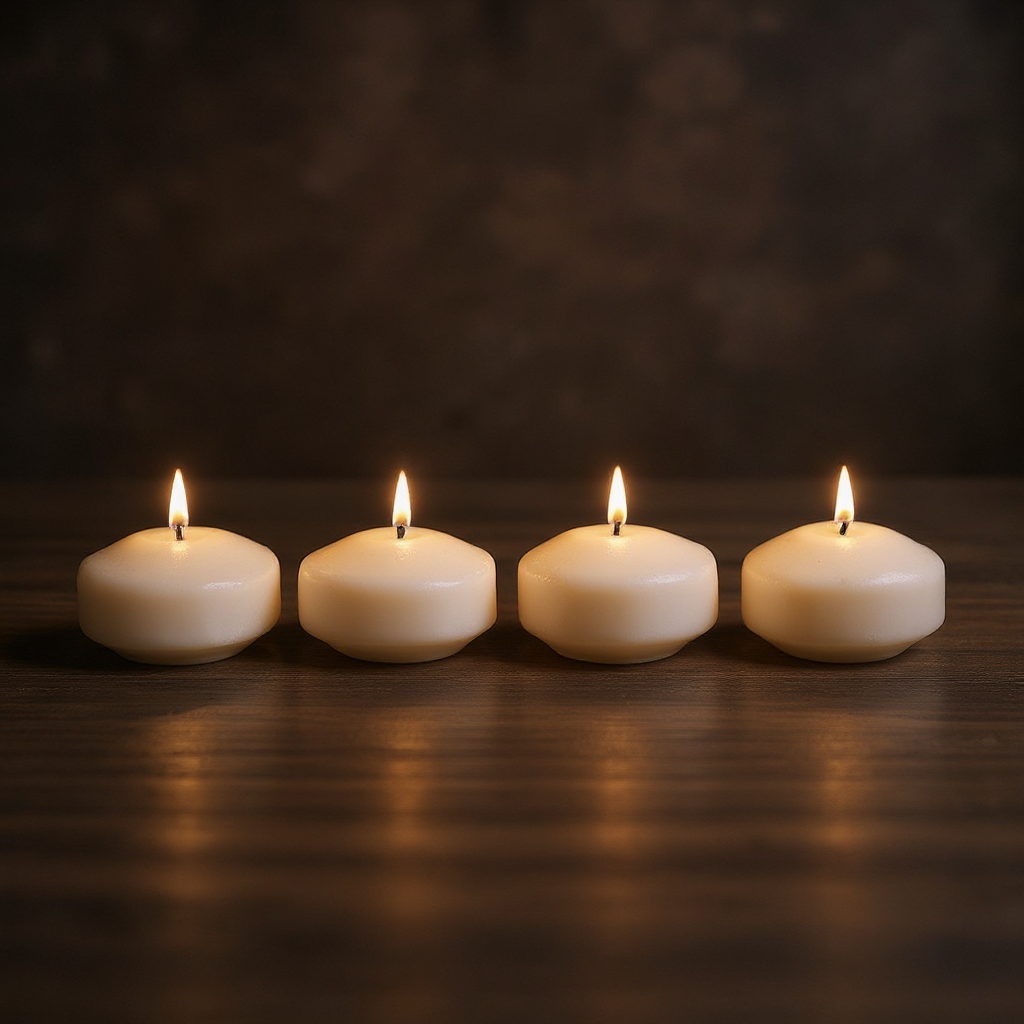 Floating candle 10-12 hour white 80 pieces