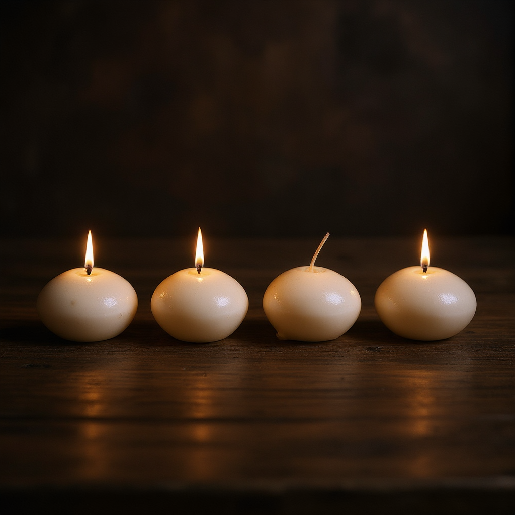 Floating candle 7-hour white 150 pieces