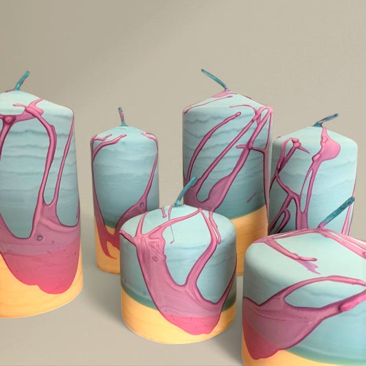 Pillar Candle 50x200mm Splashed