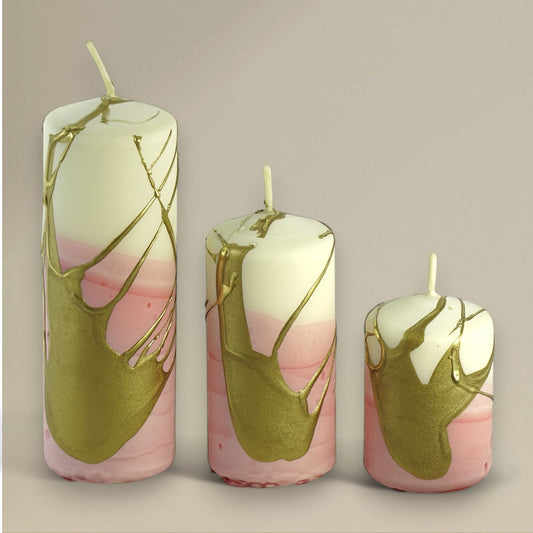 Pillar Candle 60x200mm Splashed