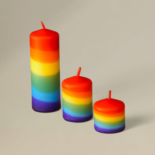 Pillar candle 50mm multi coloured