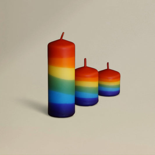 Pillar candle 60mm multi coloured