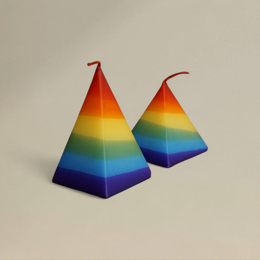 Pyramid Candle Multi Coloured