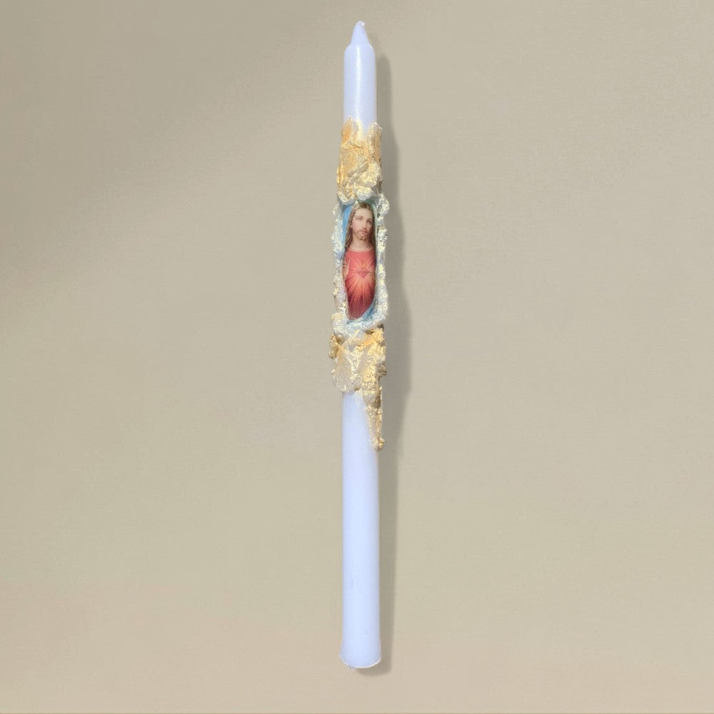 Icon candle 22x400mm Catholic - rawLight Design Pty Ltd