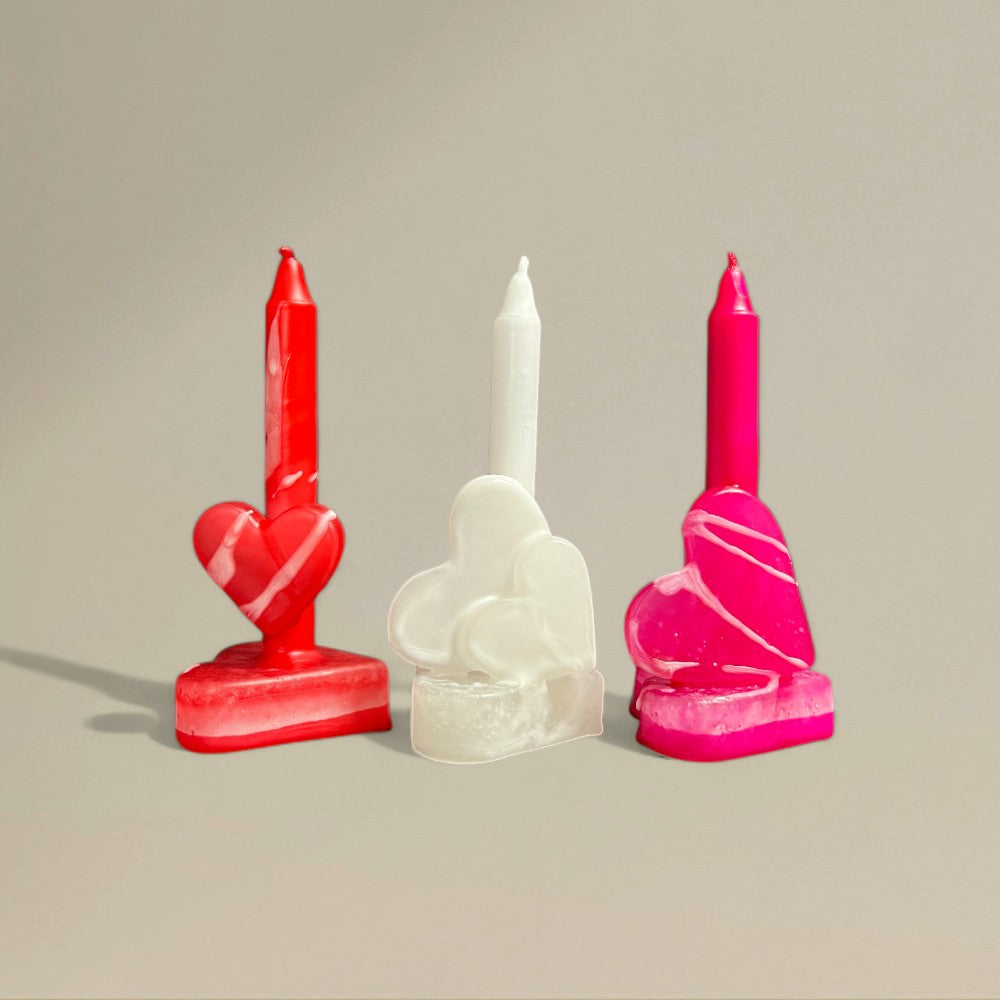 Wish Candle Heart Base 13x120mm