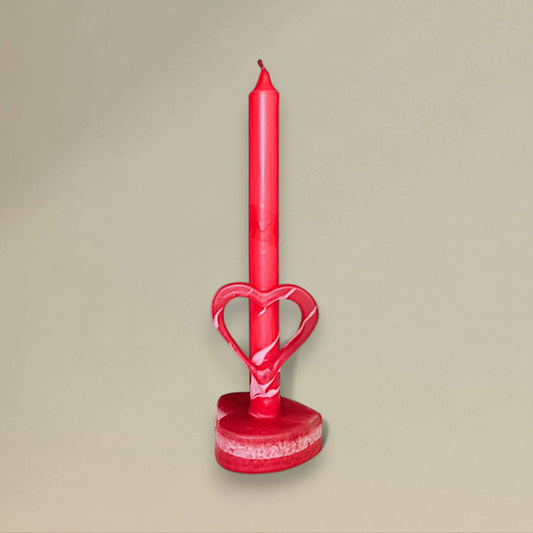 Dining candle heart base 21x250mm