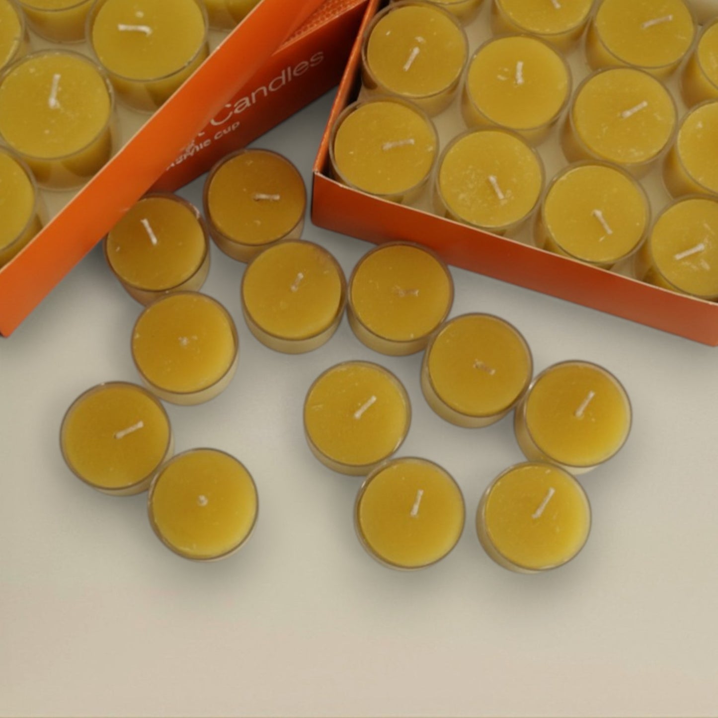 Tea light candle beeswax acrylic cup 500 pieces