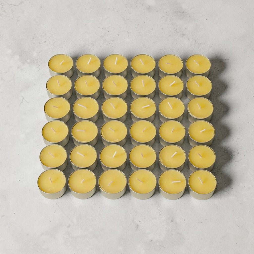 Tea light candle beeswax aluminium cup 500 pieces