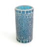 75150T teal mosaic glass candle votive tea light holder ambiance 1
